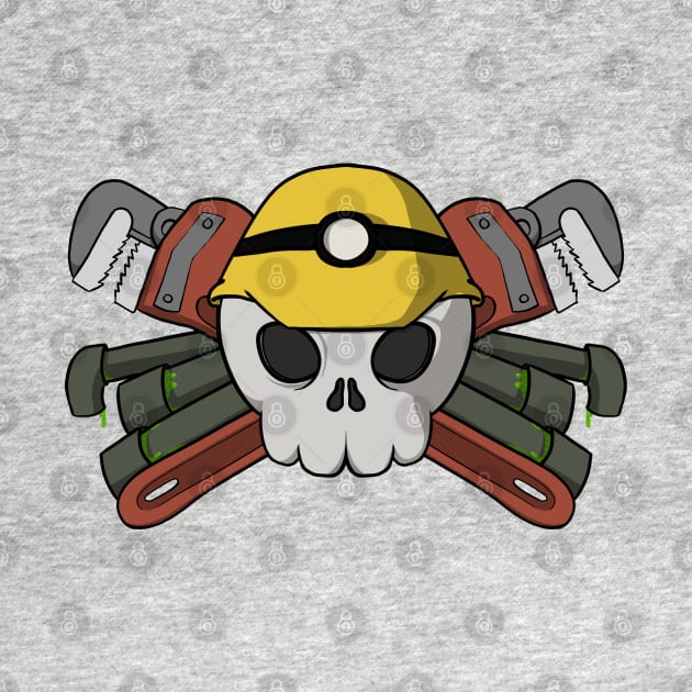 Plumbers crew Jolly Roger pirate flag (no caption) by RampArt